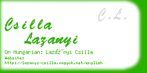 csilla lazanyi business card